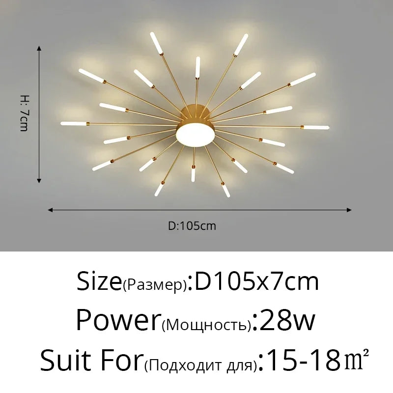 Sleek Modern LED Ceiling Chandelier - Elevate Your Living Room and Bedroom Decor with Stylish Art Design