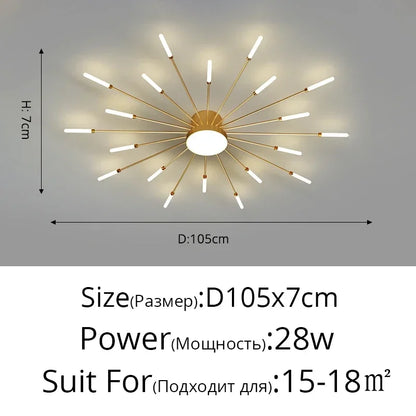 Sleek Modern LED Ceiling Chandelier - Elevate Your Living Room and Bedroom Decor with Stylish Art Design