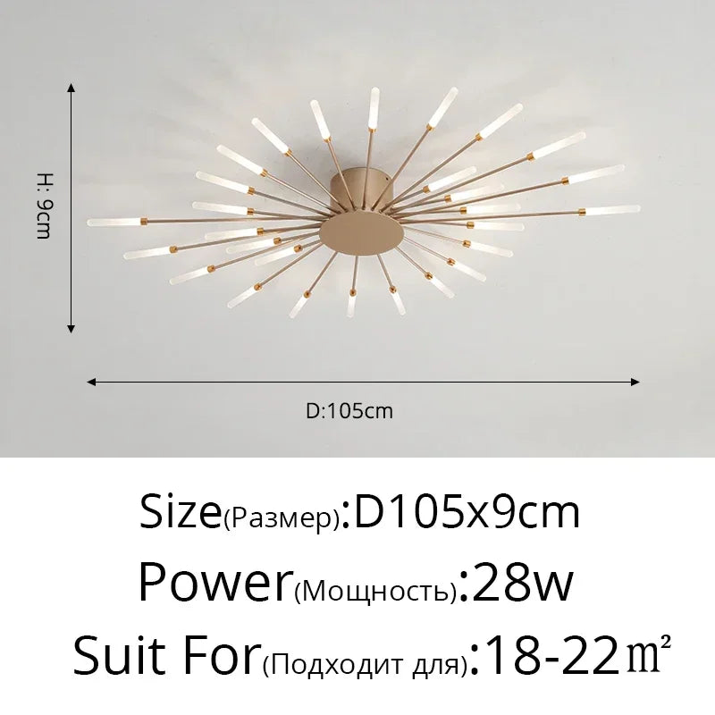 Sleek Modern LED Ceiling Chandelier - Elevate Your Living Room and Bedroom Decor with Stylish Art Design