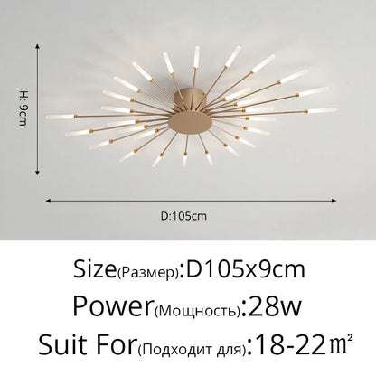 Sleek Modern LED Ceiling Chandelier - Elevate Your Living Room and Bedroom Decor with Stylish Art Design