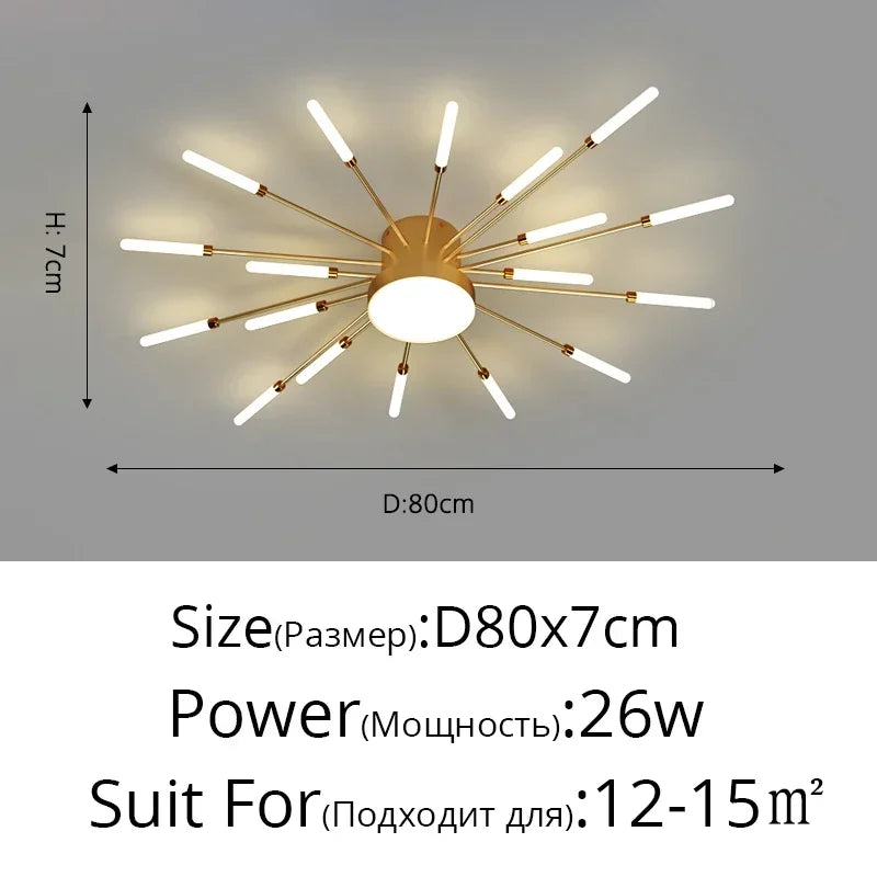 Sleek Modern LED Ceiling Chandelier - Elevate Your Living Room and Bedroom Decor with Stylish Art Design