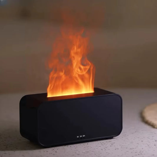 Air Aroma Mini Flame Humidifier & Essential Oil Diffuser with LED Light - Automatic Fragrance for a Relaxing Home Atmosphere