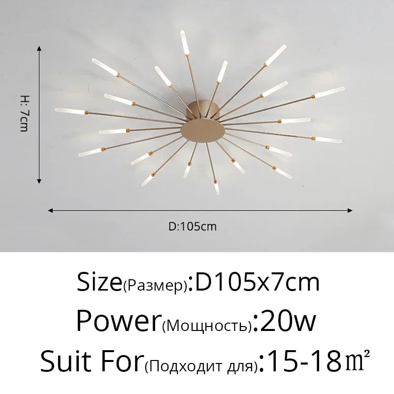 Sleek Modern LED Ceiling Chandelier - Elevate Your Living Room and Bedroom Decor with Stylish Art Design