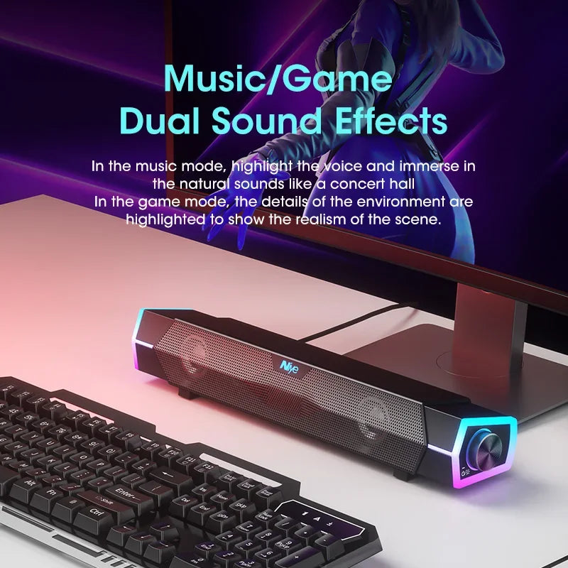 The 4D Surround Soundbar for PC & Laptop