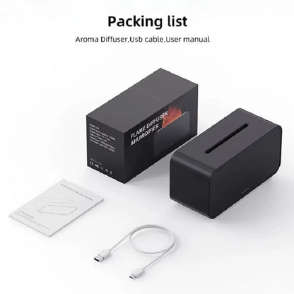Air Aroma Mini Flame Humidifier & Essential Oil Diffuser with LED Light - Automatic Fragrance for a Relaxing Home Atmosphere