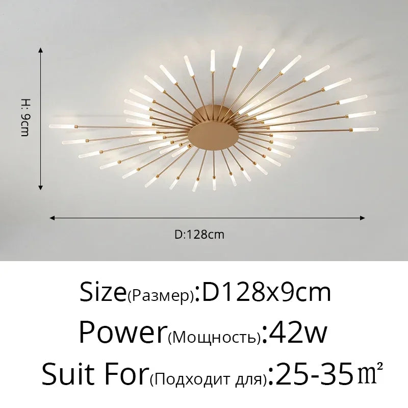Sleek Modern LED Ceiling Chandelier - Elevate Your Living Room and Bedroom Decor with Stylish Art Design