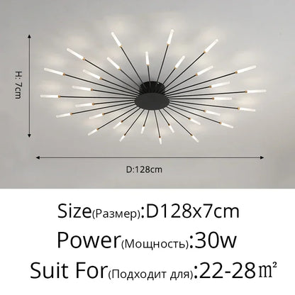 Sleek Modern LED Ceiling Chandelier - Elevate Your Living Room and Bedroom Decor with Stylish Art Design