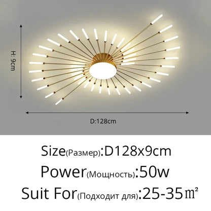 Sleek Modern LED Ceiling Chandelier - Elevate Your Living Room and Bedroom Decor with Stylish Art Design