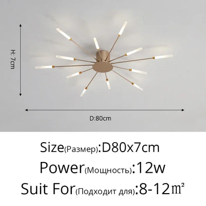 Sleek Modern LED Ceiling Chandelier - Elevate Your Living Room and Bedroom Decor with Stylish Art Design