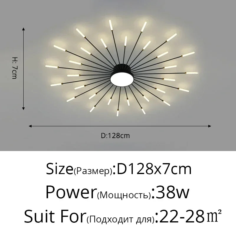 Sleek Modern LED Ceiling Chandelier - Elevate Your Living Room and Bedroom Decor with Stylish Art Design
