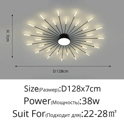 Sleek Modern LED Ceiling Chandelier - Elevate Your Living Room and Bedroom Decor with Stylish Art Design