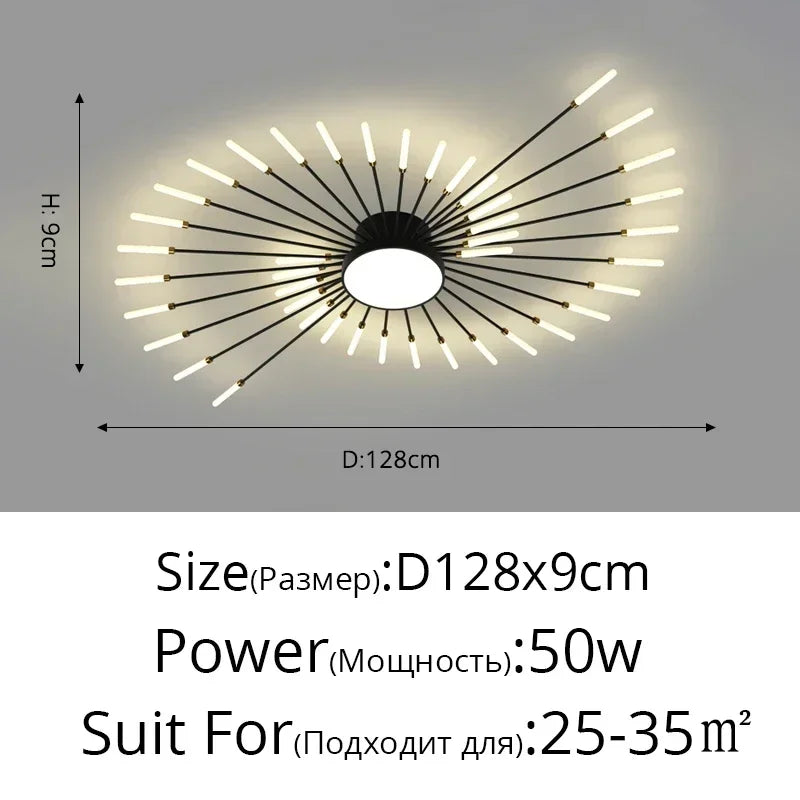 Sleek Modern LED Ceiling Chandelier - Elevate Your Living Room and Bedroom Decor with Stylish Art Design