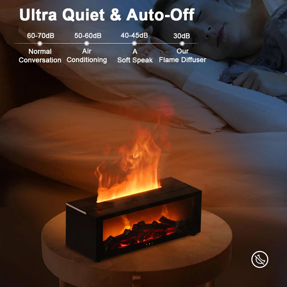 Smart Humidifier with LED Flame Effect & Remote Control
