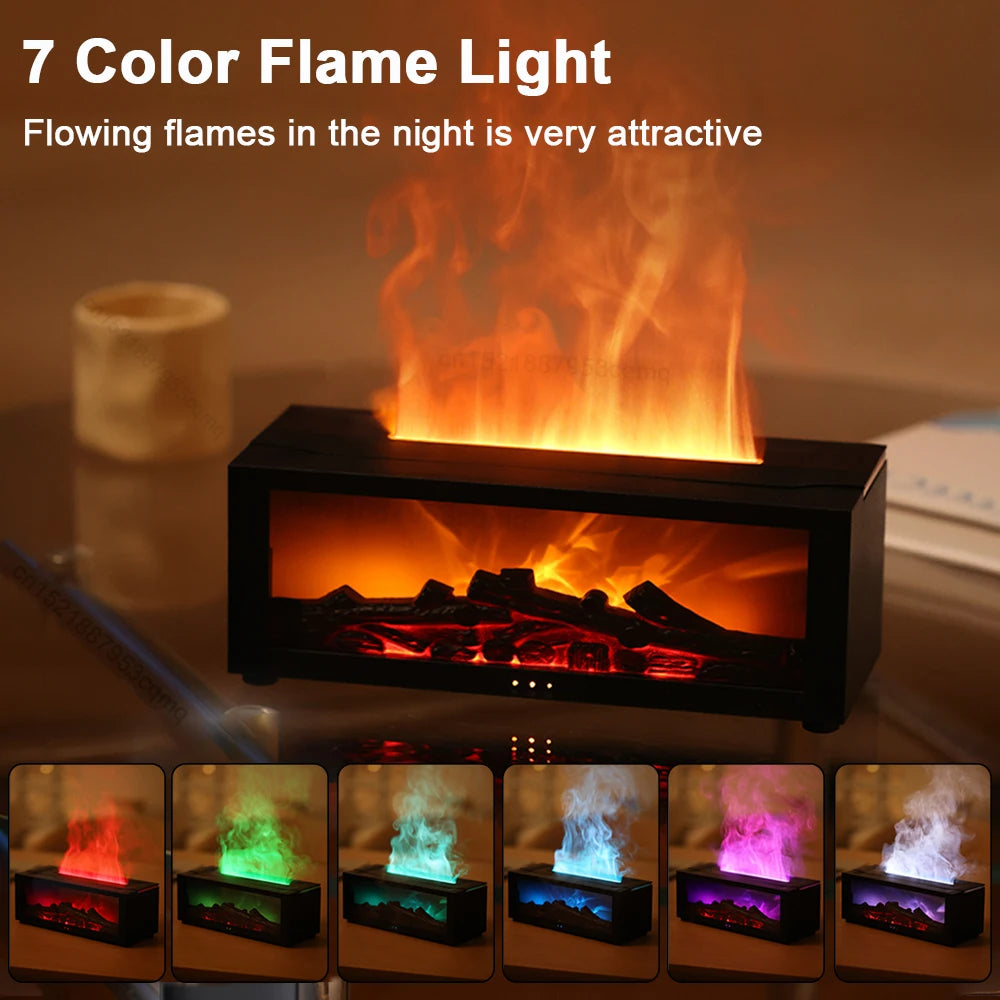 Smart Humidifier with LED Flame Effect & Remote Control