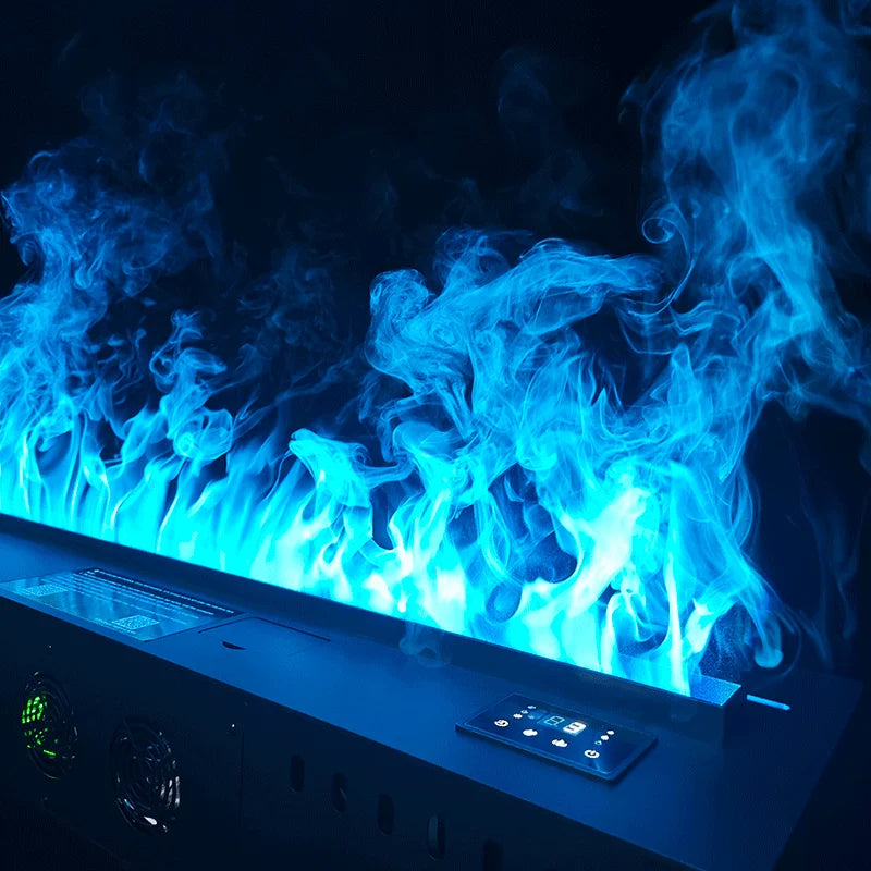 Modern 3D LED Water Steam Fireplace - Smart Electric Fake Fire with APP Control for Stylish Indoor Decor