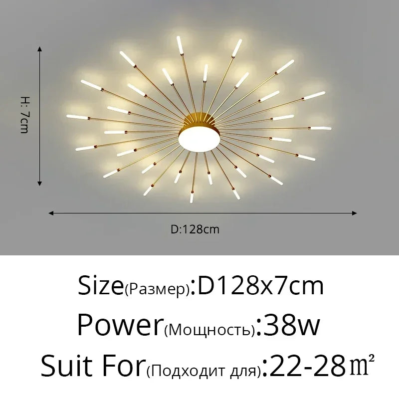 Sleek Modern LED Ceiling Chandelier - Elevate Your Living Room and Bedroom Decor with Stylish Art Design