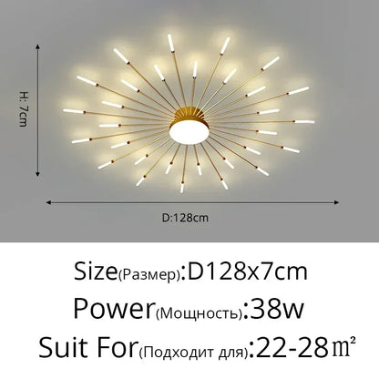 Sleek Modern LED Ceiling Chandelier - Elevate Your Living Room and Bedroom Decor with Stylish Art Design