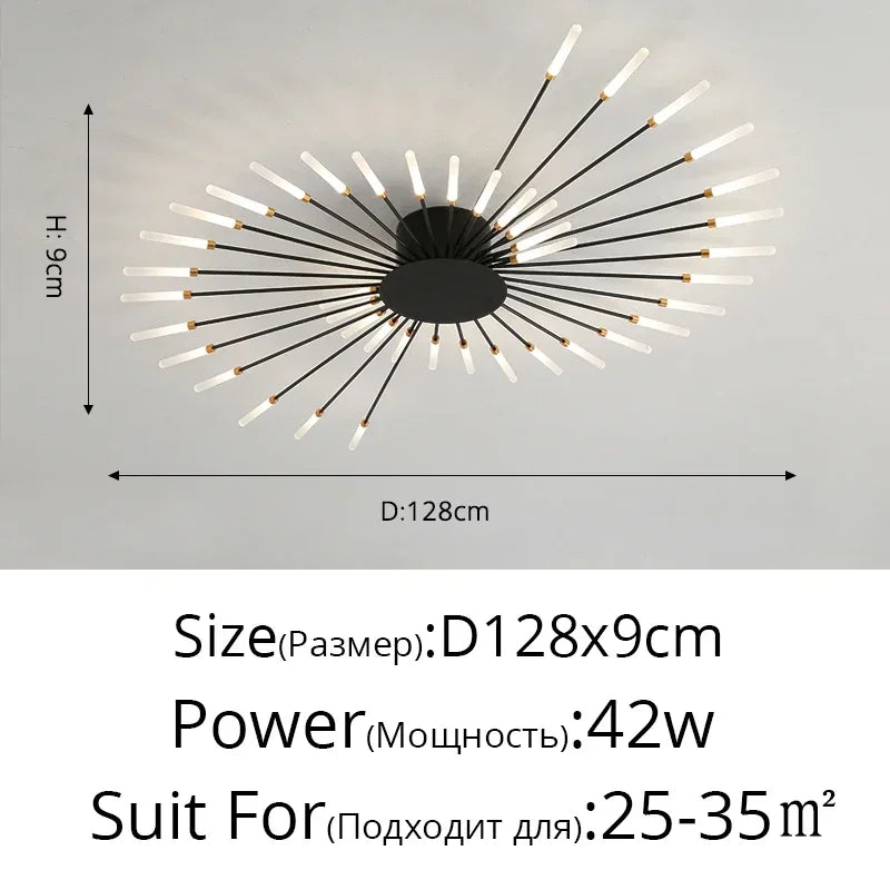 Sleek Modern LED Ceiling Chandelier - Elevate Your Living Room and Bedroom Decor with Stylish Art Design