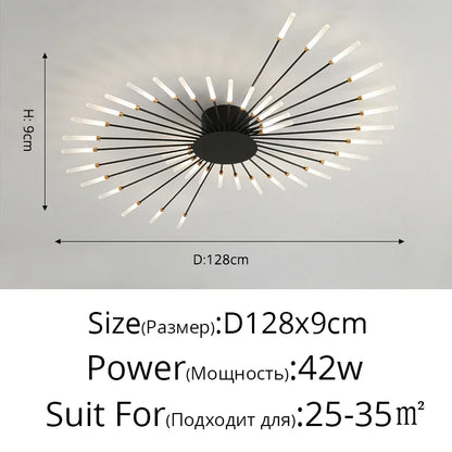 Sleek Modern LED Ceiling Chandelier - Elevate Your Living Room and Bedroom Decor with Stylish Art Design