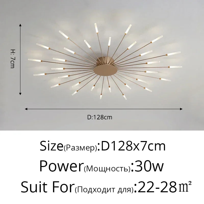 Sleek Modern LED Ceiling Chandelier - Elevate Your Living Room and Bedroom Decor with Stylish Art Design
