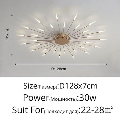Sleek Modern LED Ceiling Chandelier - Elevate Your Living Room and Bedroom Decor with Stylish Art Design